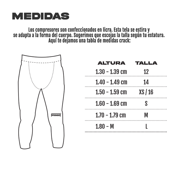 Pantalón Compresor 3/4  | Negro
